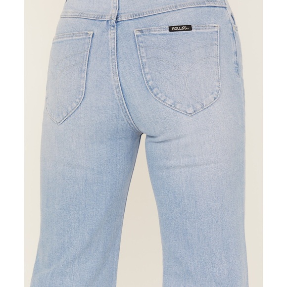 ROLLA’S East Coast Flare High Rise Jeans Organic Cotton Size 29 Light Wash - Picture 2 of 7